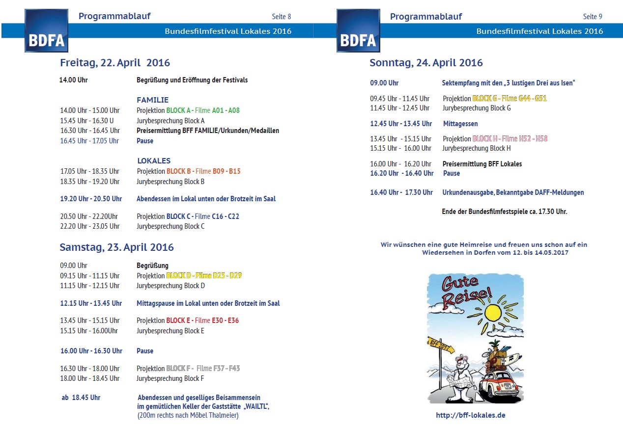 Programm BFF 2016